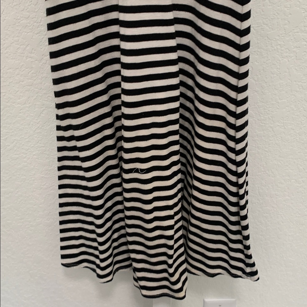 Y2K Messino Black White Striped Midi Dress Size Small - Picture 3 of 9